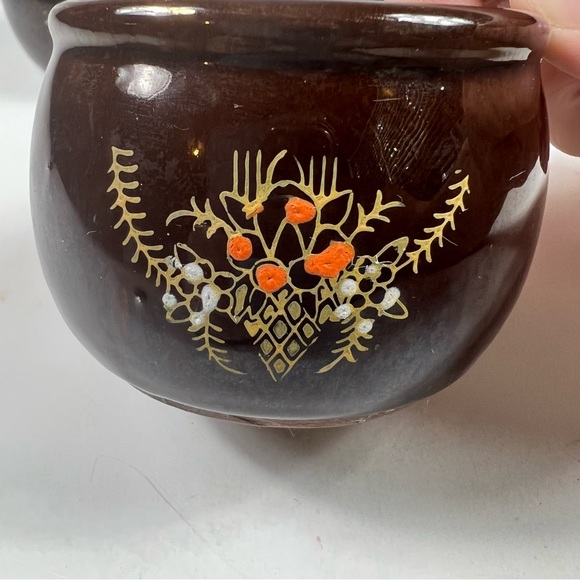 Vintage Hand painted Japanese Glazed Cups - Set of 3 - Picture 5 of 9